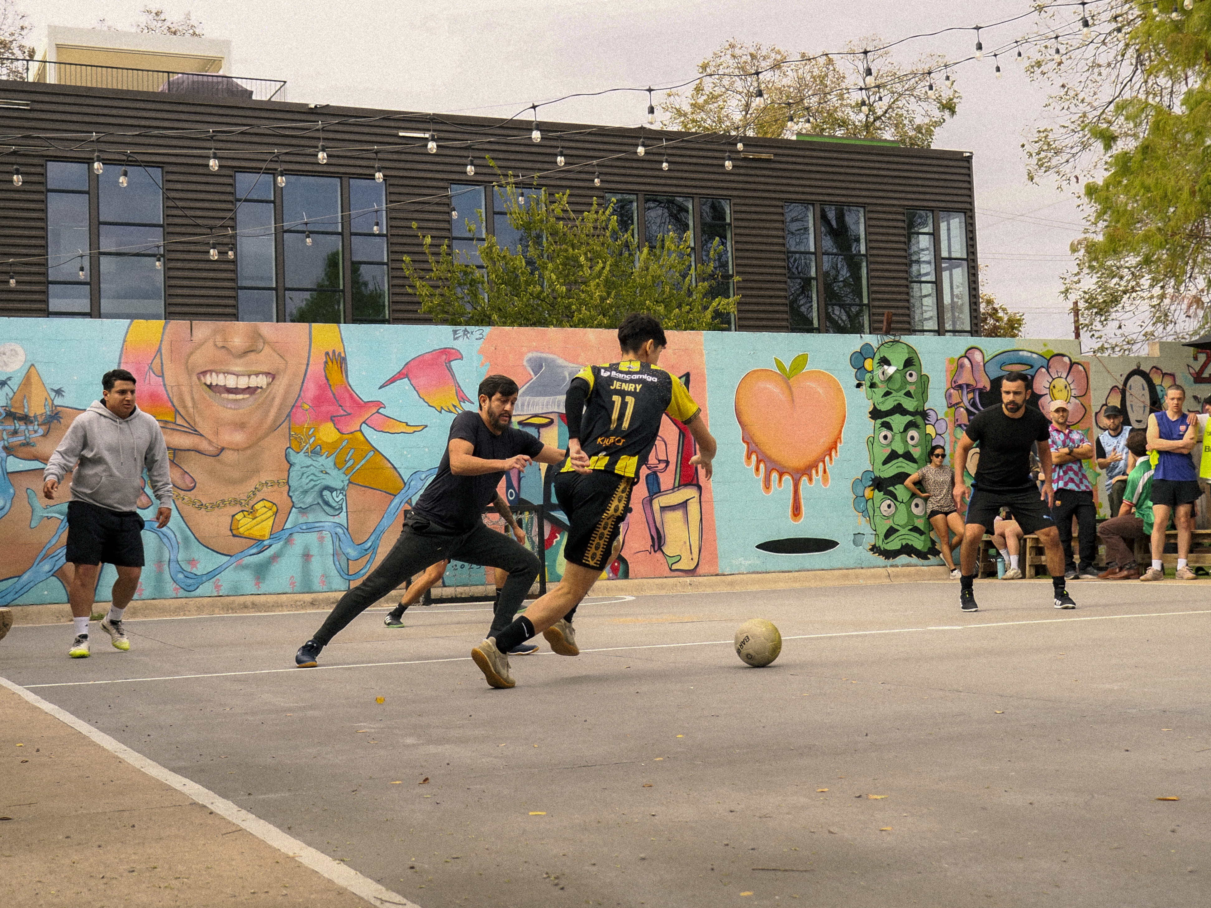 Players and neighbors at Barrio open play
