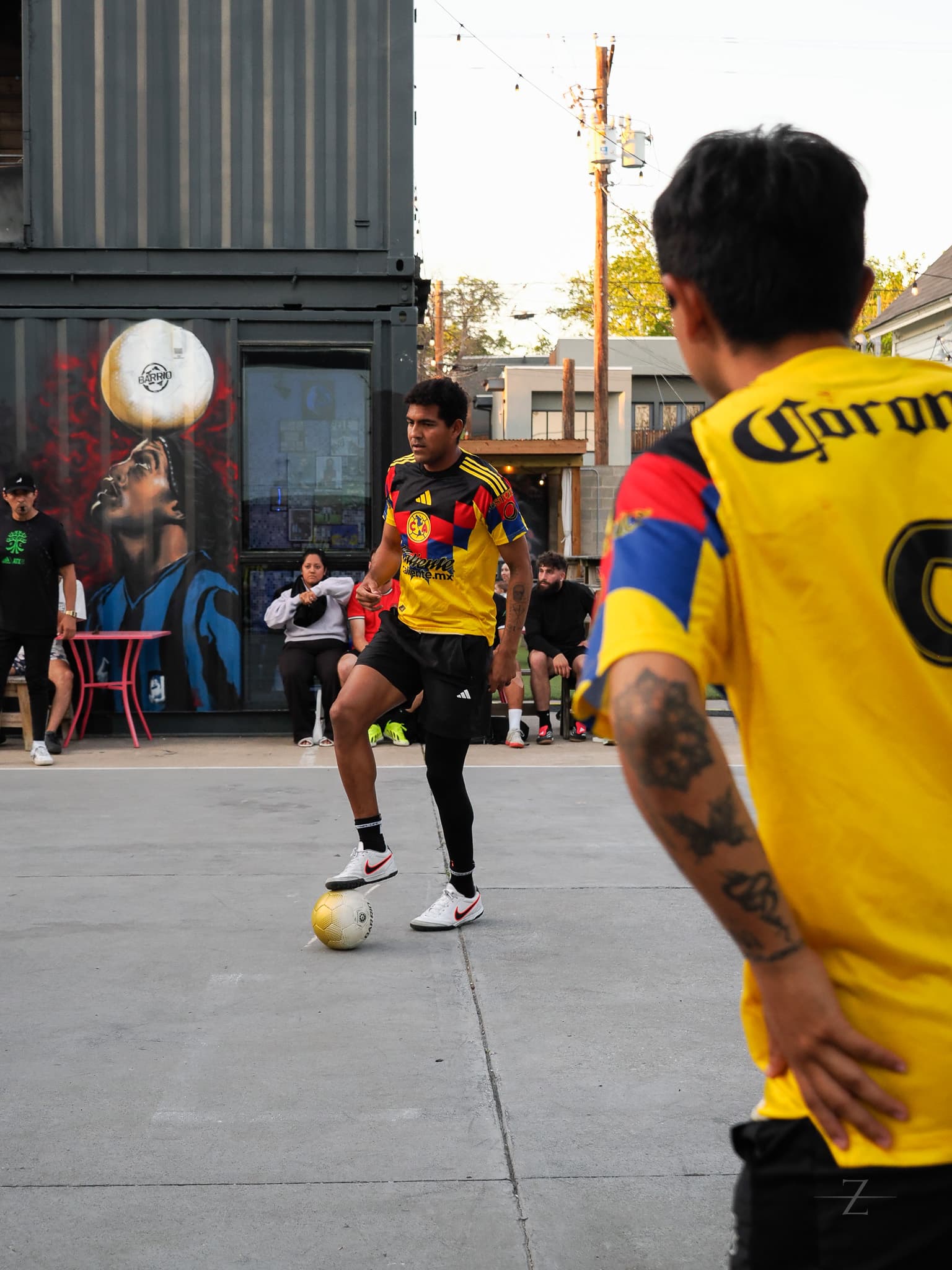 Player in a Club América jersey